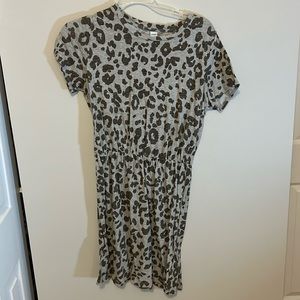 Old navy grey cheetah dress